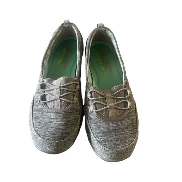 Skechers Womens Gray Heathered Memory Foam Slip-On Walking Shoes Size 6 NWOT - Picture 1 of 11